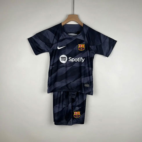 Maillot Gardien FC Barcelone 2023/24 Enfant Noir ( Maillot+Short )
