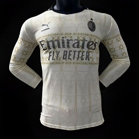 Maillot Manches Longues AC Milan Fourth 2023/24 Beige