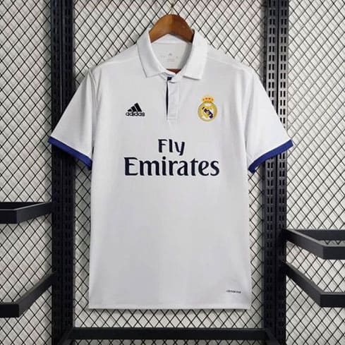 Maillot Rétro Real Madrid Domicile 2016/2017 Blanc
